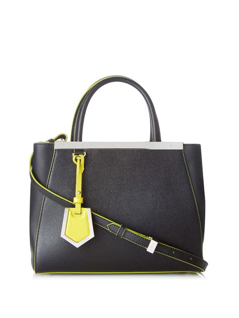 fendi petite 2jours tote in black|FENDI PETITE 2JOURS Handbag Tote Bag Shoulder Leather .